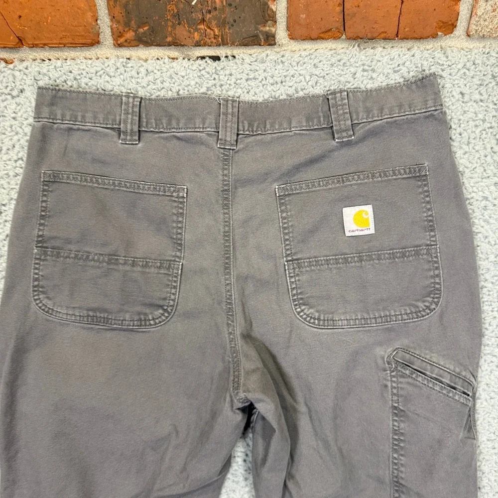 Carhartt Carpenter Pants Mens 36x30 Gray Cotton Canvas Relaxed Fit Workwear Y2K